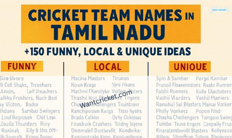 {150+} Best Cricket Team Names in Tamil Nadu – {Funny, Local & Unique Ideas}