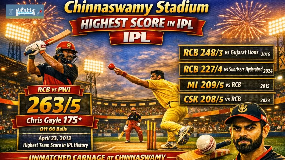 Chinnaswamy Stadium Highest Score in IPL
