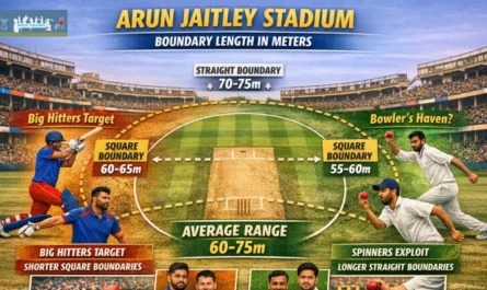 Arun Jaitley Stadium Boundary Length in Meters