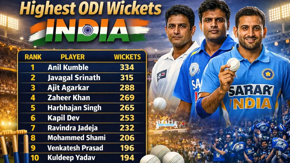 Highest ODI Wickets for India