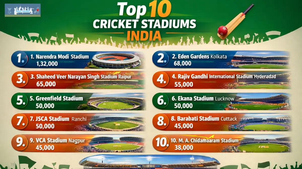 Top 10 Biggest Cricket Stadium in India